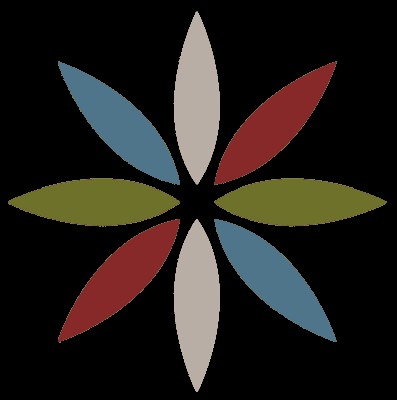 elementa logo, a graphic that resembles flower pedals