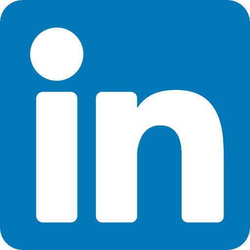 LinkedIn logo, "in" inside blue square