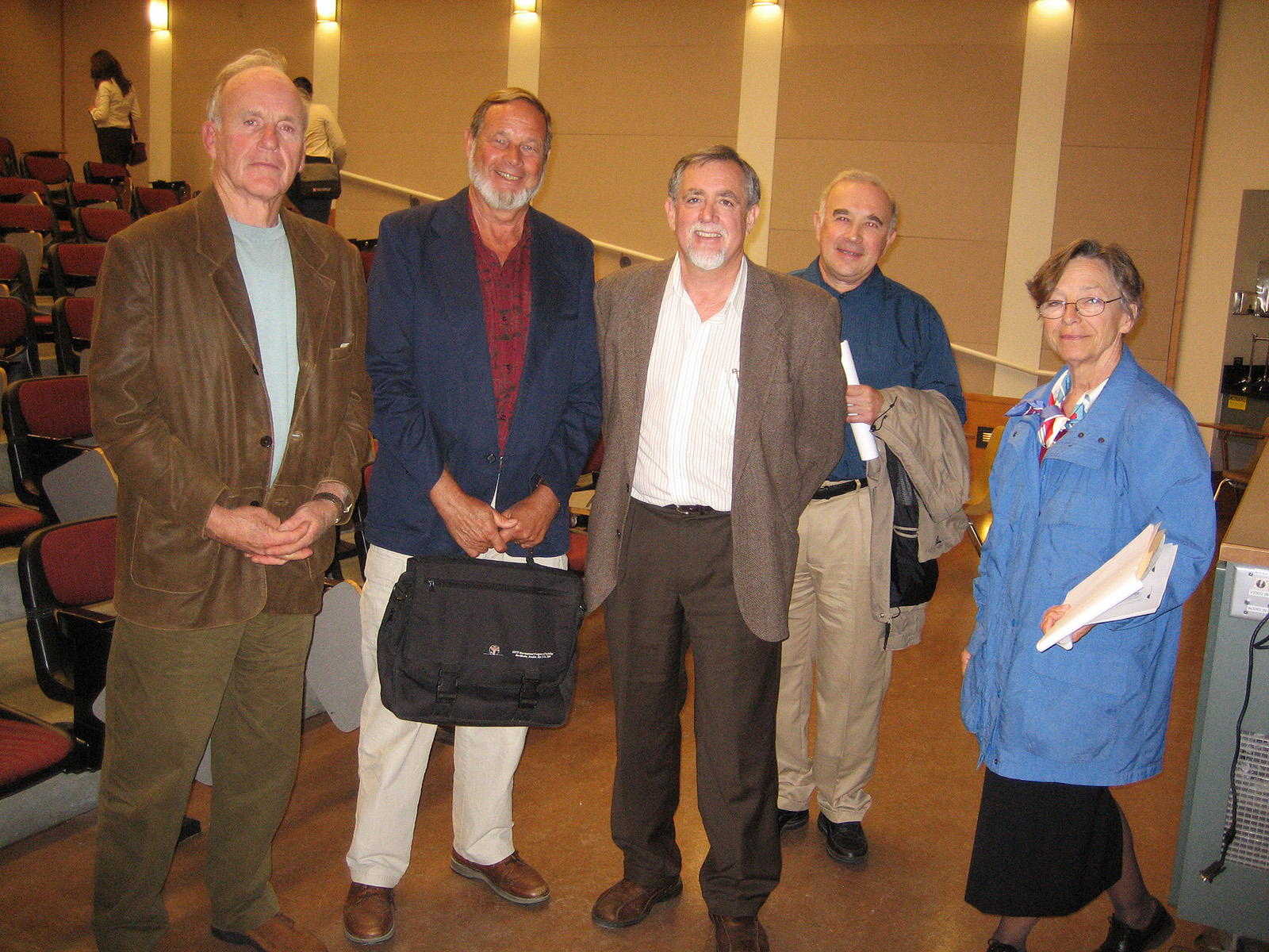 Psychology faculty circa 2005: (L-R): Walt Lonner, John Berry (visiting guest speaker), Dale Dinnel, George Cvetkovich, and Sue Hayes