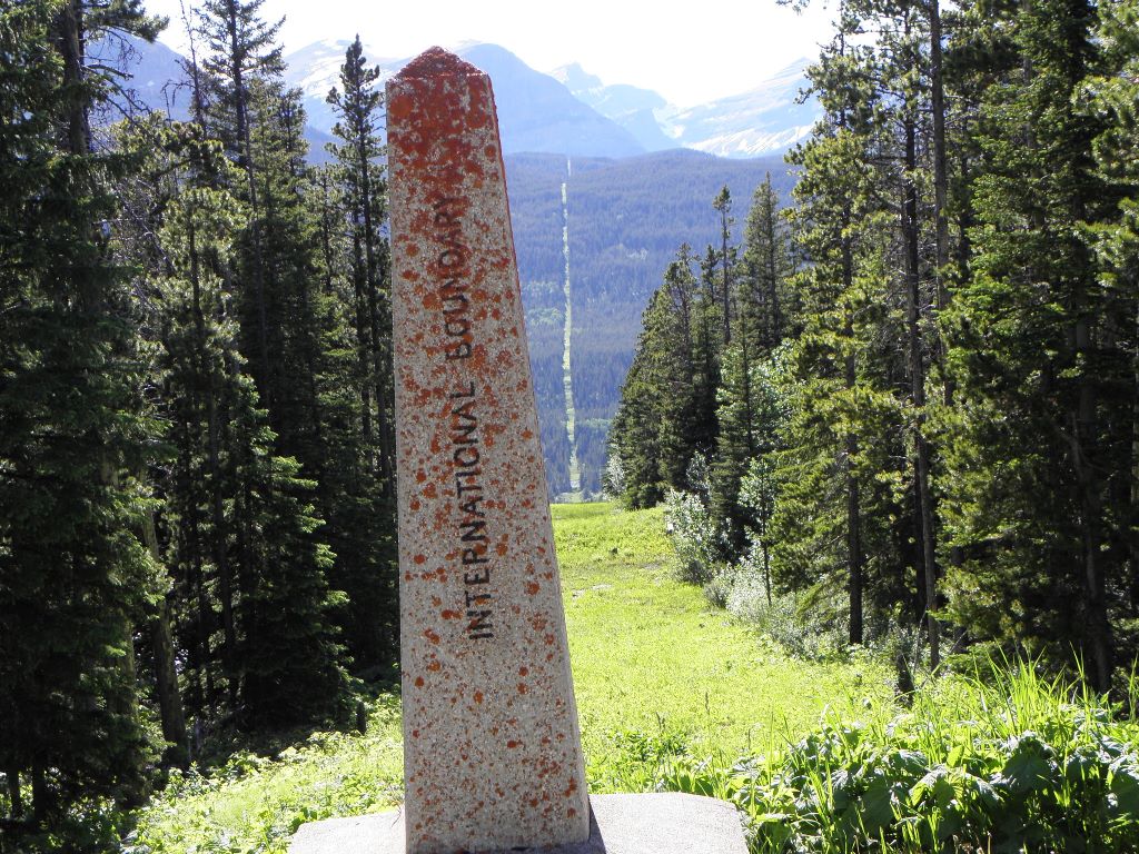 U.S. and Canadian Border marker/monument