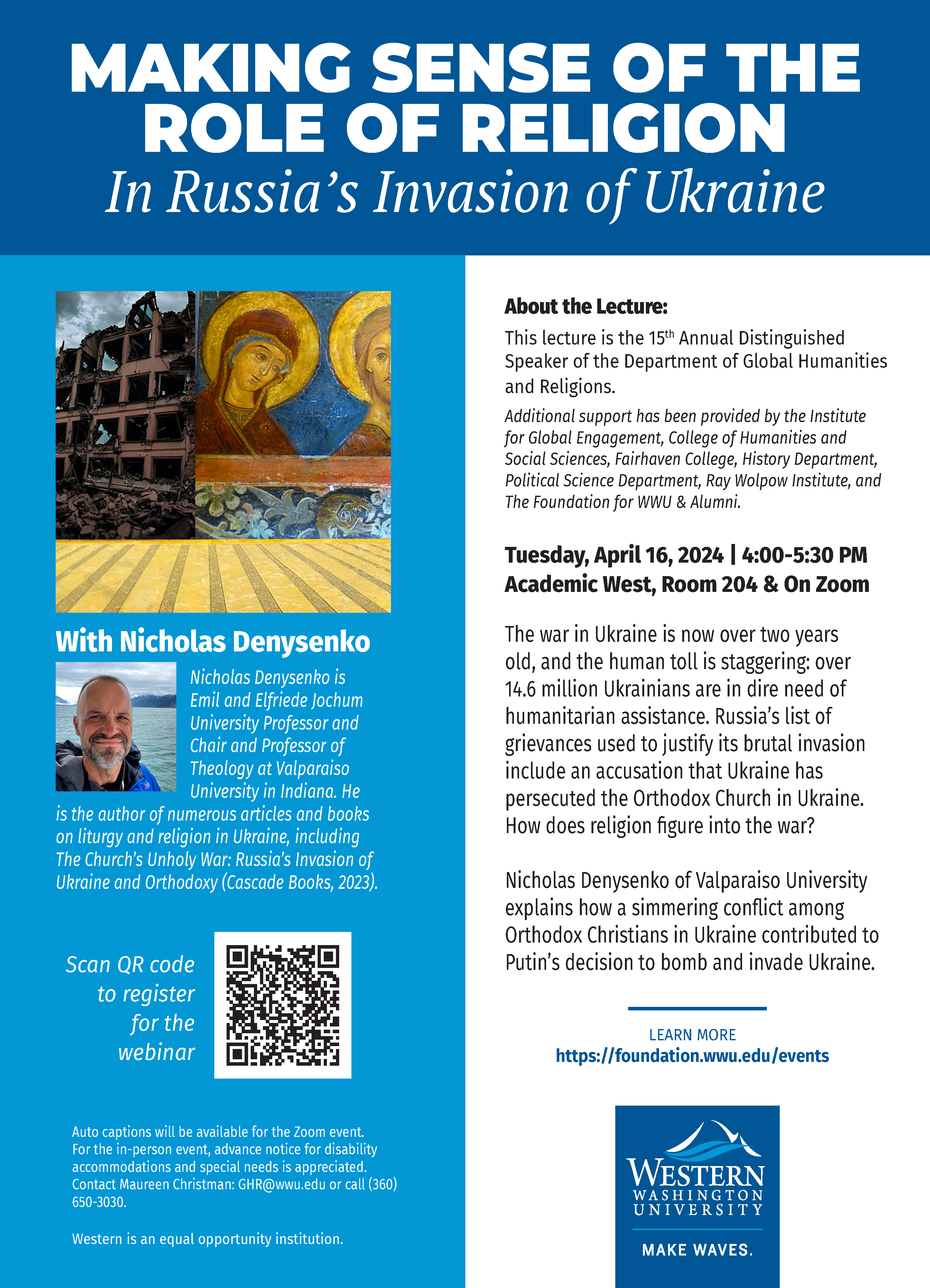 Making Sense of the Role of Religion in Russia's Invasion of Ukraine Flyer Image