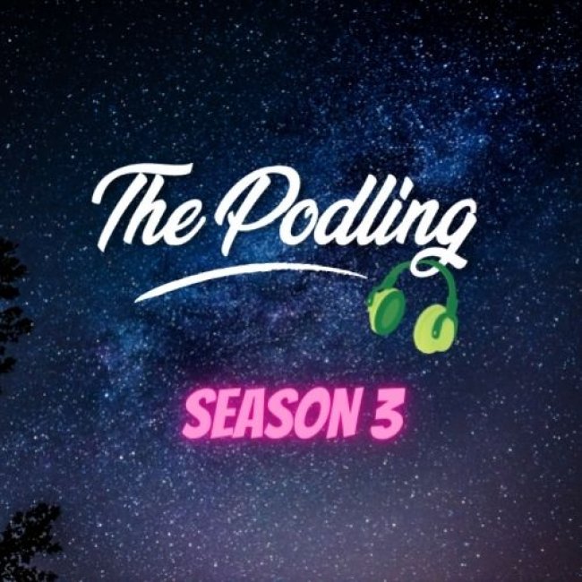 A starry background with the text, The Podling Season 3.
