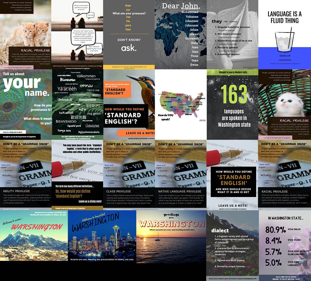 thumbnail collage of Emily's 23 PSA posters, available for download as PDFs