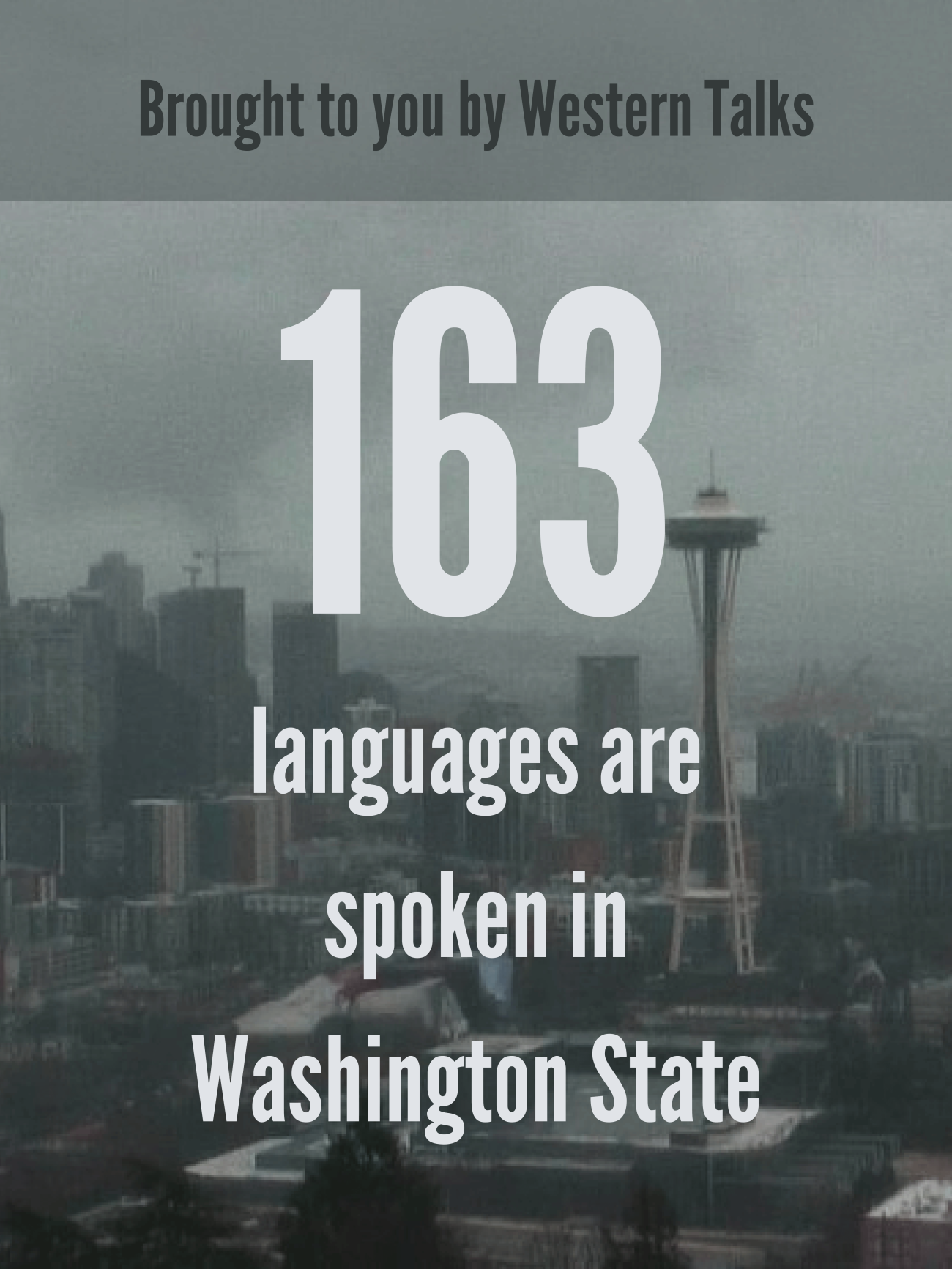 Linguistics Posters. 163 languages are spoken in Washington State