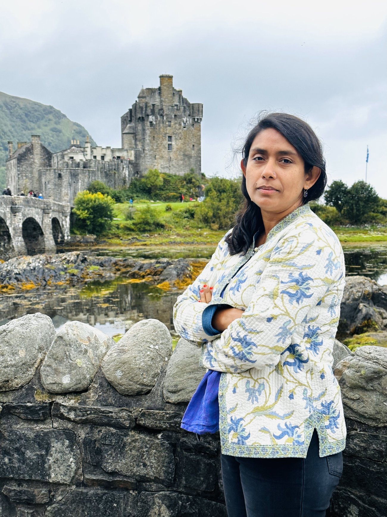 Professor Bhattacharjee at Eilean Donan Castle Scotland
