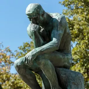 The Thinker sculpture by Rodin