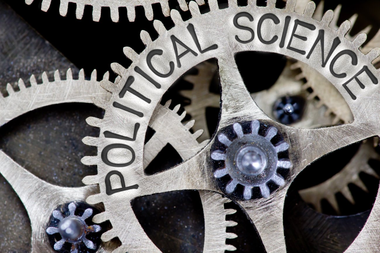 Gears with text Political Science